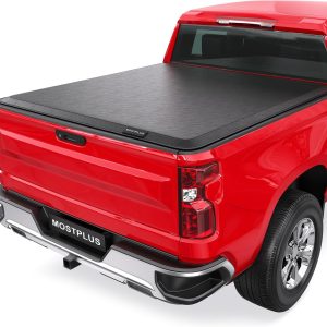 MOSTPLUS Roll-Up Soft Vinyl Truck Bed Tonneau Cover Compatible with 2020-2024 2025 Chevy Chevrolet Silverado GMC Sierra 2500 3500 HD 6.8 FT Bed Fleetside-82.2 Inch