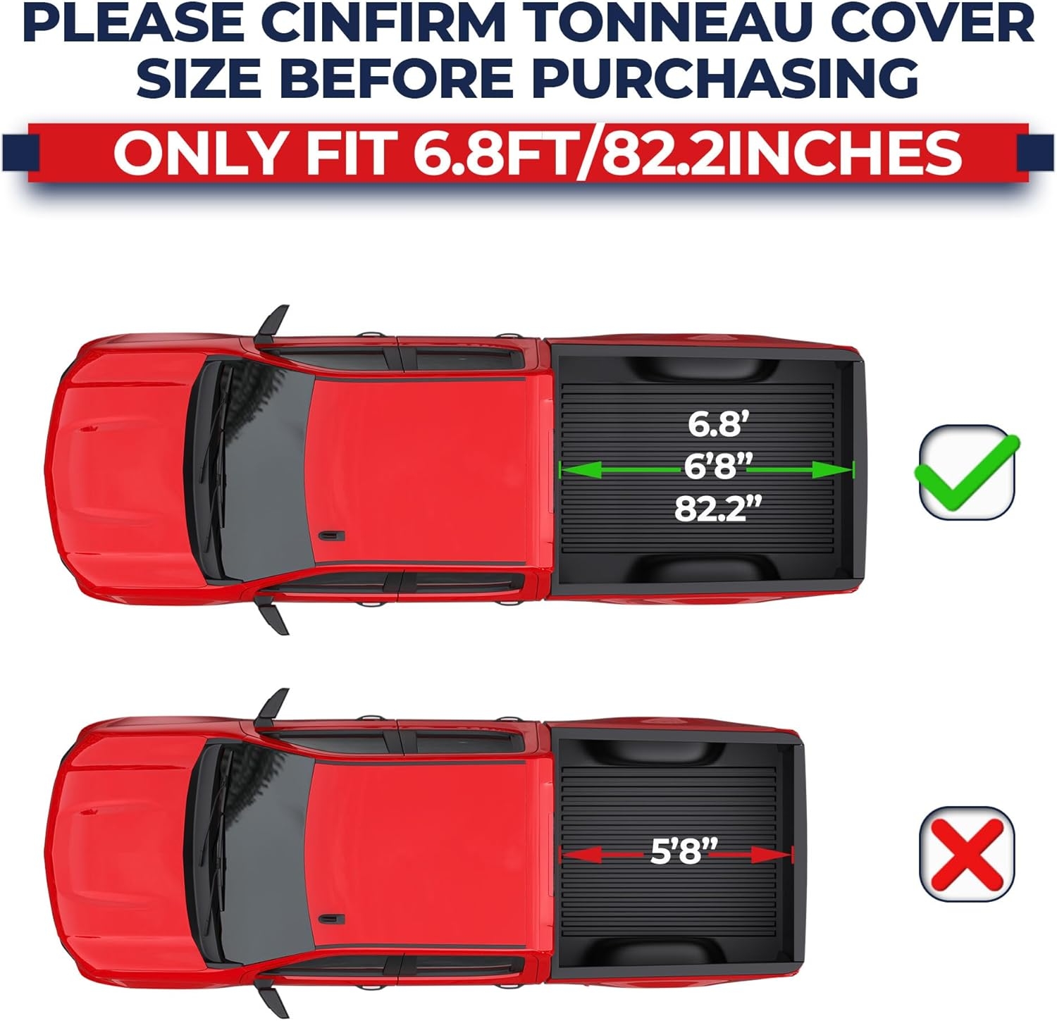 MOSTPLUS Roll-Up Soft Vinyl Truck Bed Tonneau Cover Compatible with 2020-2024 2025 Chevy Chevrolet Silverado GMC Sierra 2500 3500 HD 6.8 FT Bed Fleetside-82.2 Inch - Image 2