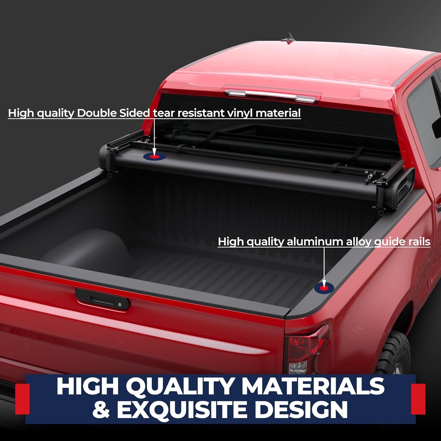 MOSTPLUS Roll-Up Soft Vinyl Truck Bed Tonneau Cover Compatible with 2020-2024 2025 Chevy Chevrolet Silverado GMC Sierra 2500 3500 HD 6.8 FT Bed Fleetside-82.2 Inch - Image 12