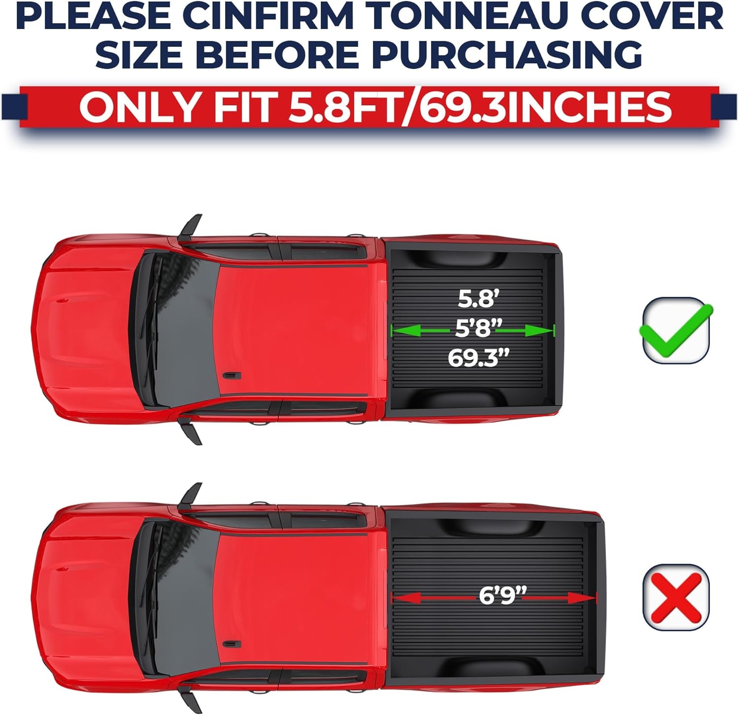 MOSTPLUS Roll-Up Soft Vinyl Truck Bed Tonneau Cover Compatible with 2020-2024 2025 Chevy Chevrolet Silverado GMC Sierra 2500 3500 HD 6.8 FT Bed Fleetside-82.2 Inch - Image 16