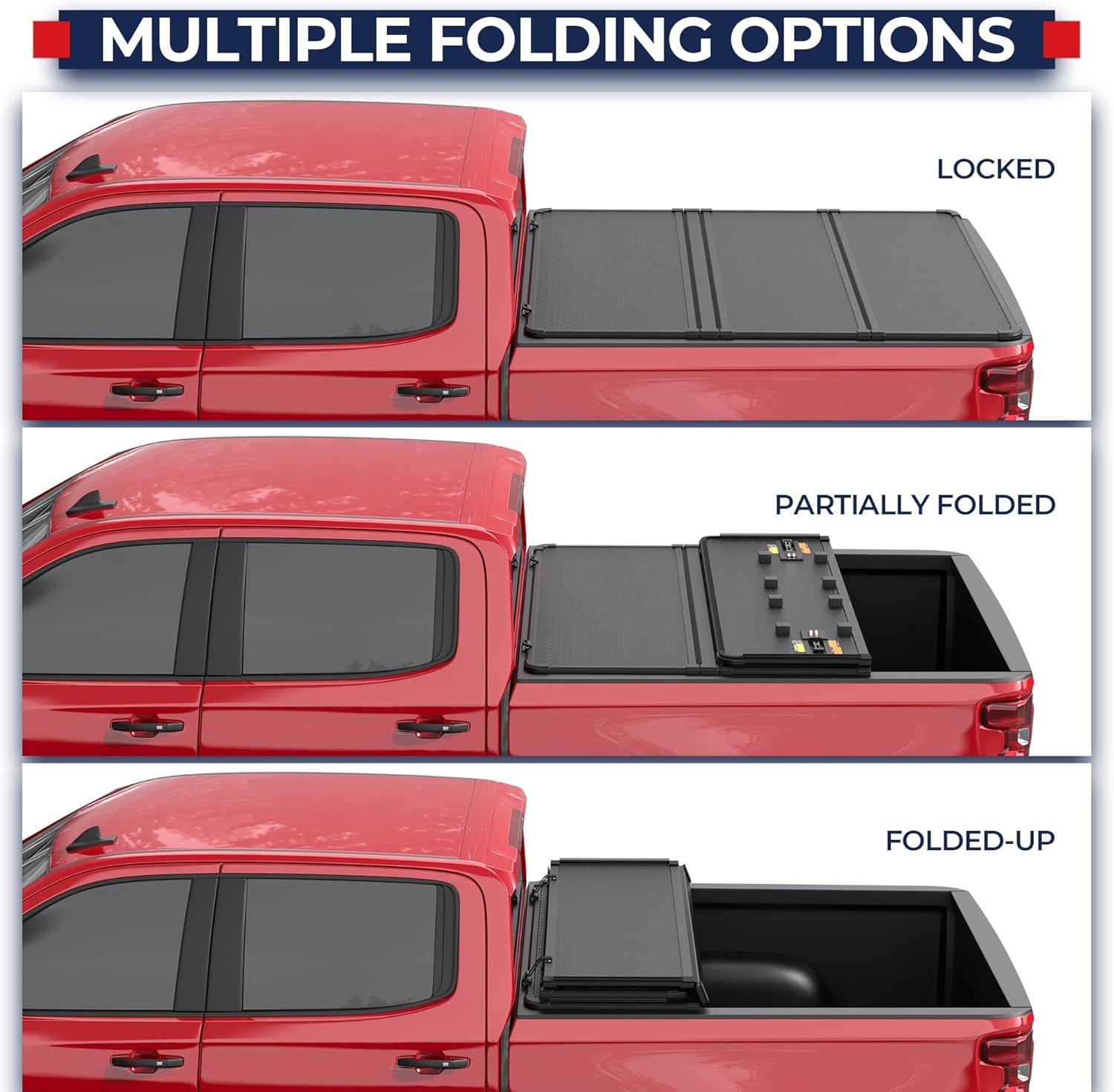 MOSTPLUS Roll-Up Soft Vinyl Truck Bed Tonneau Cover Compatible with 2020-2024 2025 Chevy Chevrolet Silverado GMC Sierra 2500 3500 HD 6.8 FT Bed Fleetside-82.2 Inch - Image 18