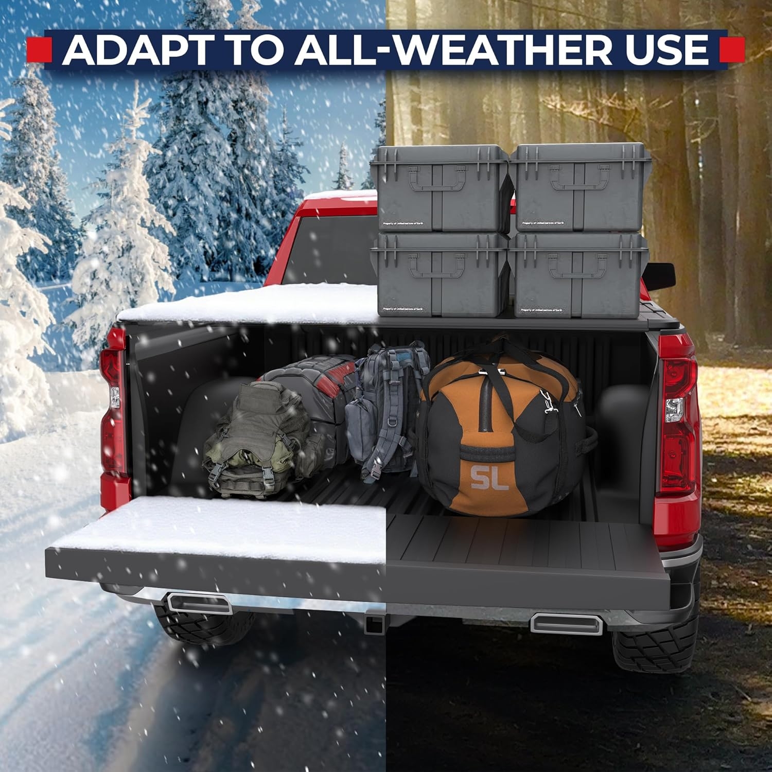 MOSTPLUS Roll-Up Soft Vinyl Truck Bed Tonneau Cover Compatible with 2020-2024 2025 Chevy Chevrolet Silverado GMC Sierra 2500 3500 HD 6.8 FT Bed Fleetside-82.2 Inch - Image 21