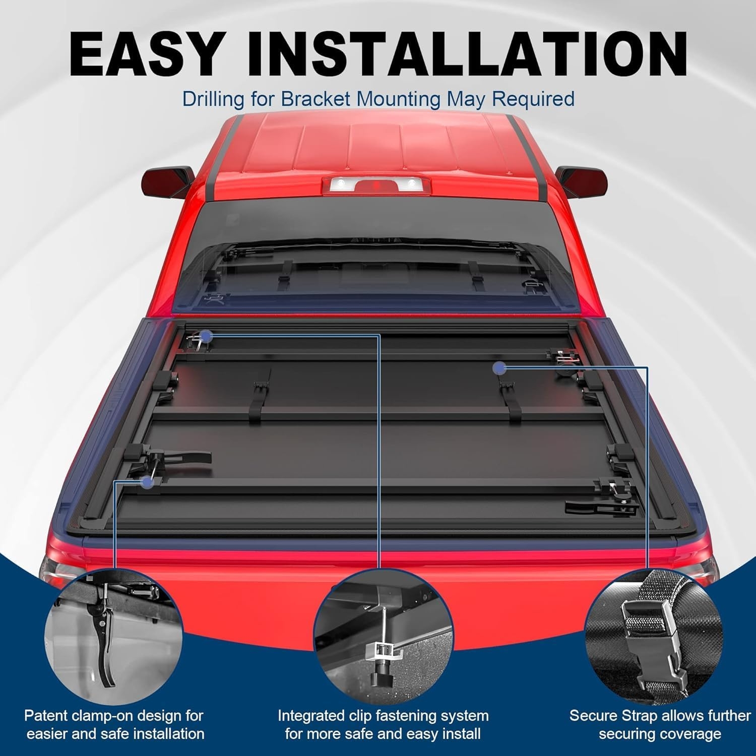 MOSTPLUS Roll-Up Soft Vinyl Truck Bed Tonneau Cover Compatible with 2020-2024 2025 Chevy Chevrolet Silverado GMC Sierra 2500 3500 HD 6.8 FT Bed Fleetside-82.2 Inch - Image 32