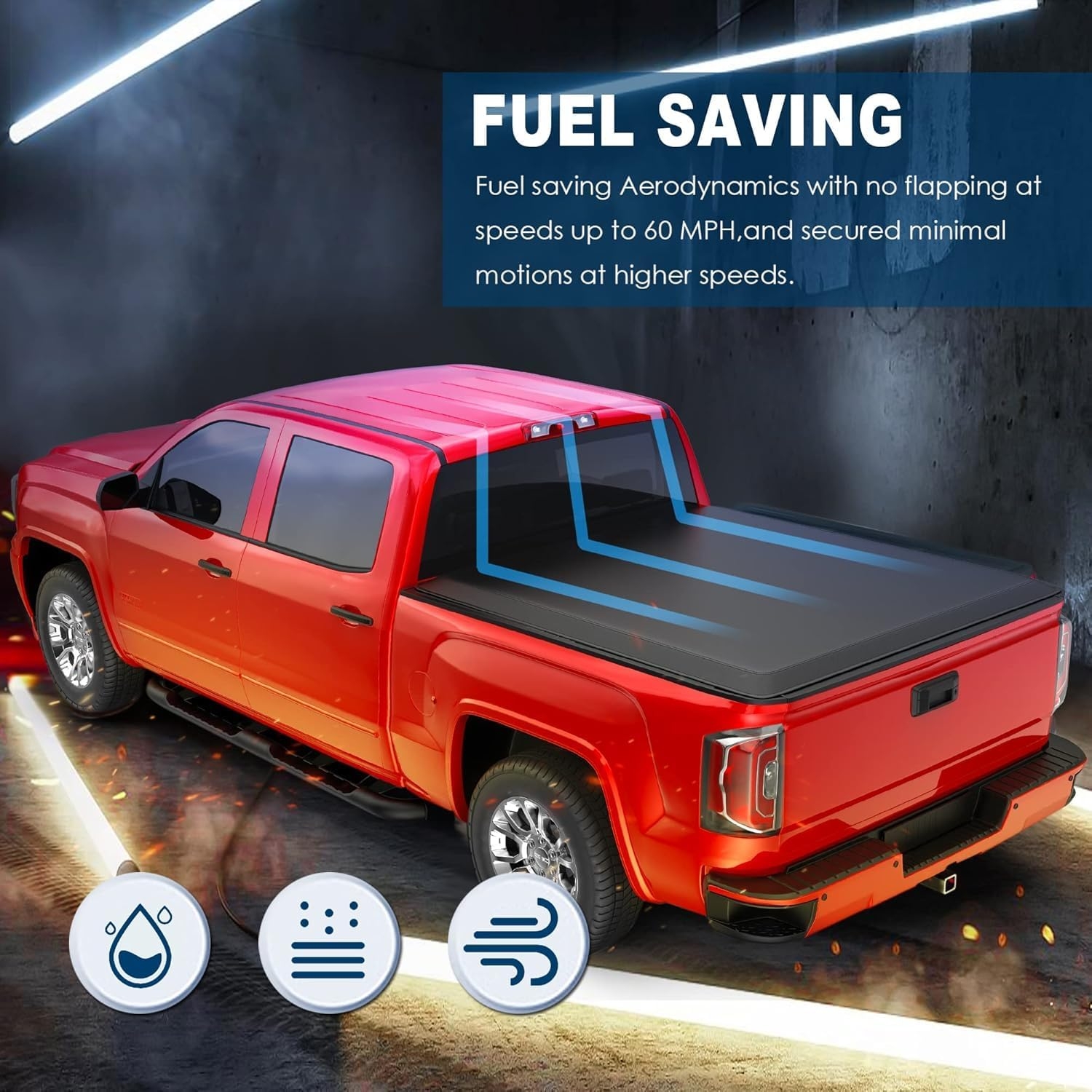 MOSTPLUS Roll-Up Soft Vinyl Truck Bed Tonneau Cover Compatible with 2020-2024 2025 Chevy Chevrolet Silverado GMC Sierra 2500 3500 HD 6.8 FT Bed Fleetside-82.2 Inch - Image 34