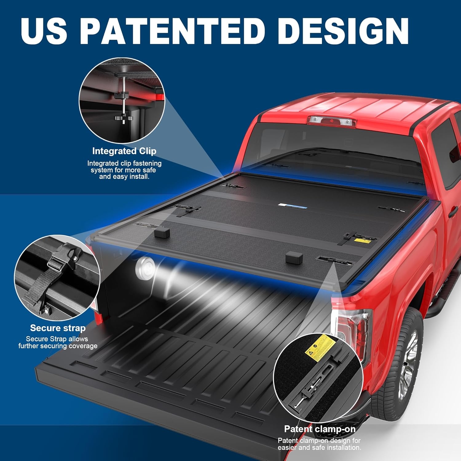 MOSTPLUS Roll-Up Soft Vinyl Truck Bed Tonneau Cover Compatible with 2020-2024 2025 Chevy Chevrolet Silverado GMC Sierra 2500 3500 HD 6.8 FT Bed Fleetside-82.2 Inch - Image 38