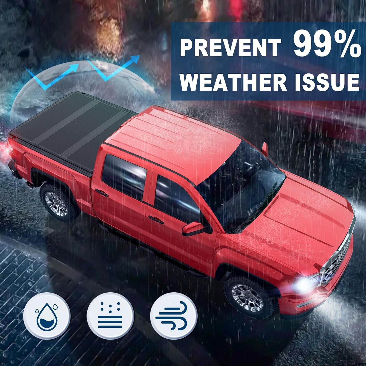 MOSTPLUS Roll-Up Soft Vinyl Truck Bed Tonneau Cover Compatible with 2020-2024 2025 Chevy Chevrolet Silverado GMC Sierra 2500 3500 HD 6.8 FT Bed Fleetside-82.2 Inch - Image 39