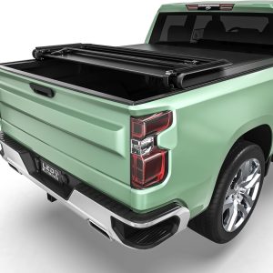 LEDKINGDOMUS Soft Tri-Fold Truck Bed Cover Fits for Chevy Silverado/GMC Sierra 1500 New Body Style 2019-2025 | 5’9″ (70″) Bed Without Multi-Flex Tailgate