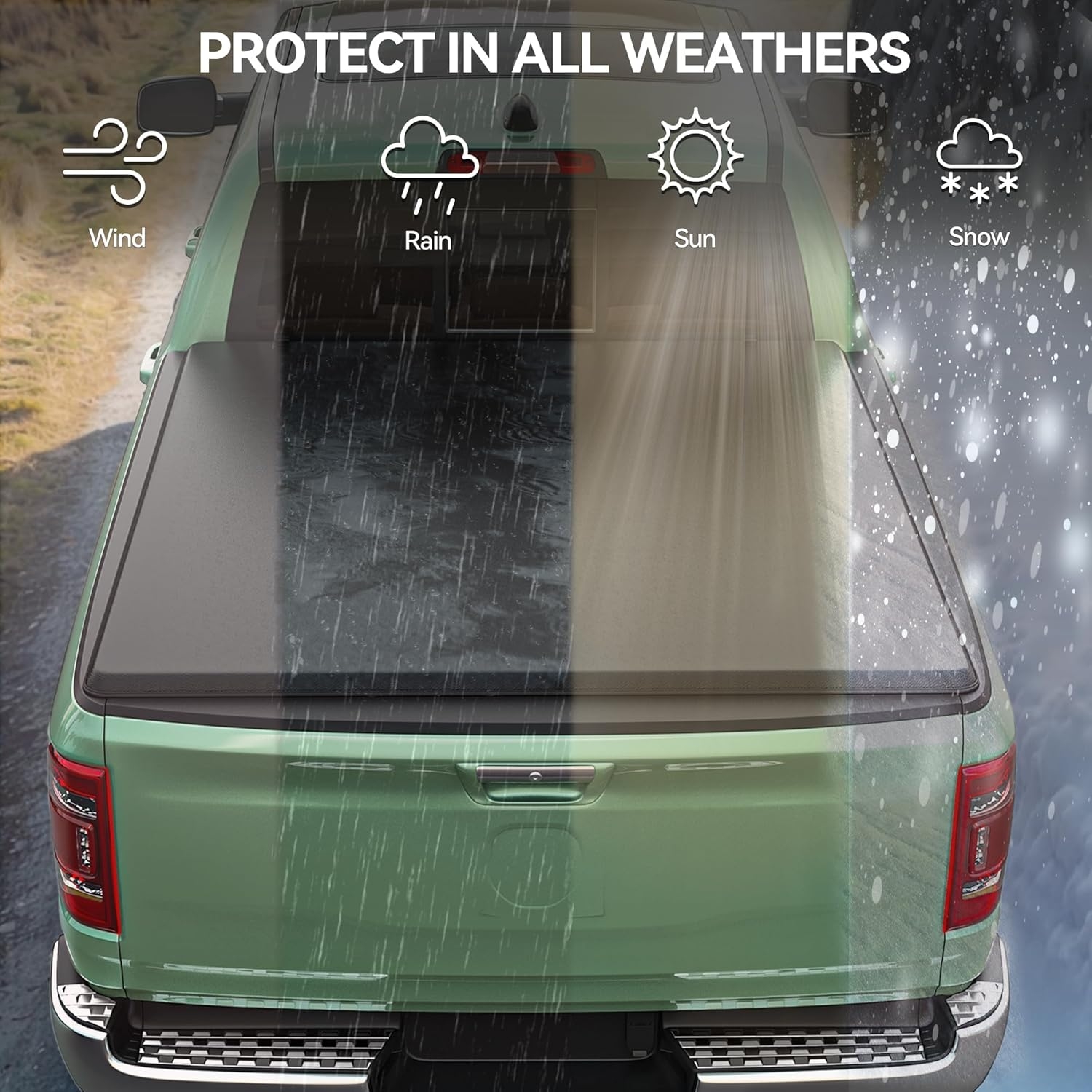 LEDKINGDOMUS Soft Tri-Fold Truck Bed Cover Fits for Chevy Silverado/GMC Sierra 1500 New Body Style 2019-2025 | 5'9" (70") Bed Without Multi-Flex Tailgate - Image 14