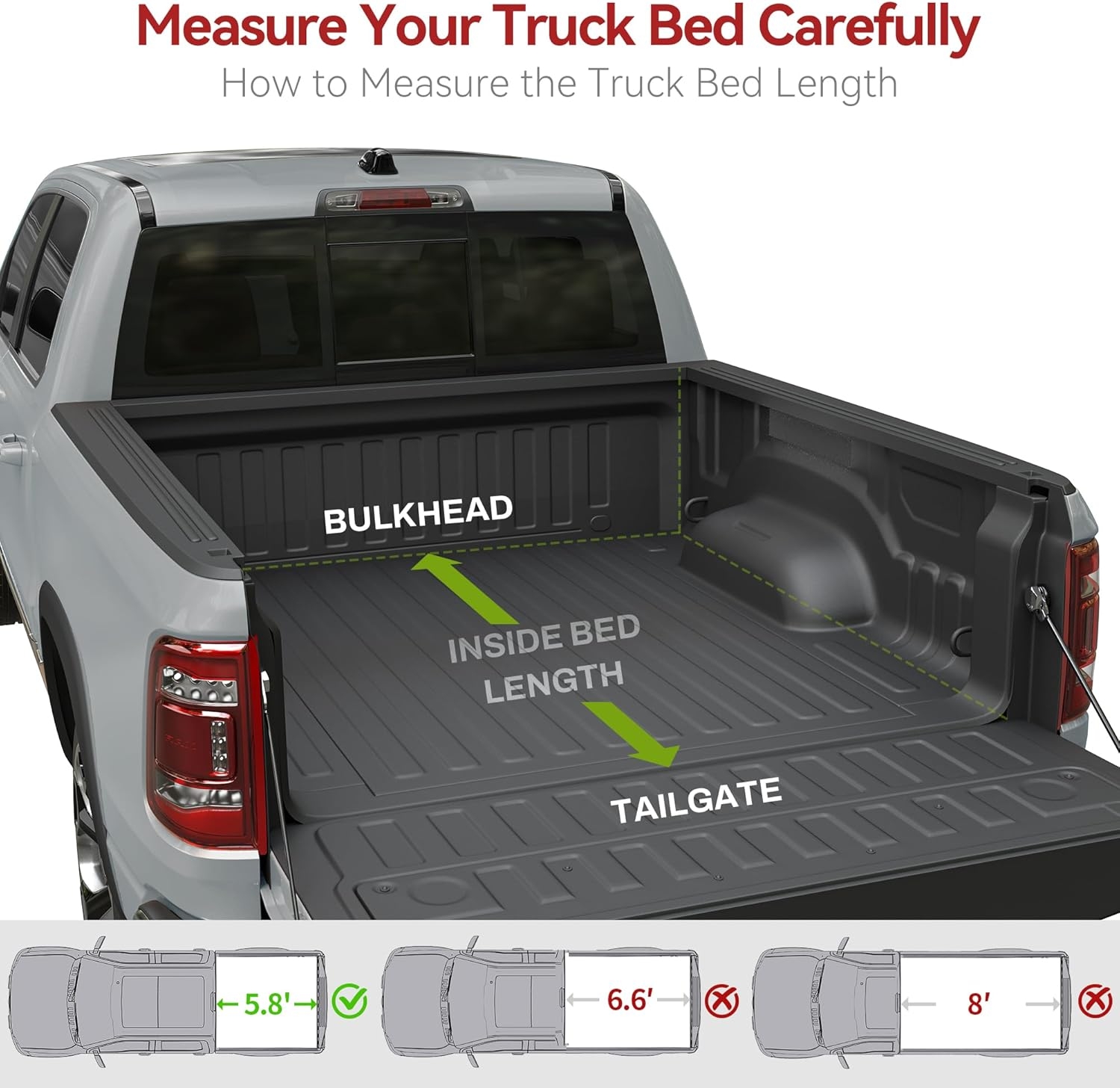 LEDKINGDOMUS Soft Tri-Fold Truck Bed Cover Fits for Chevy Silverado/GMC Sierra 1500 New Body Style 2019-2025 | 5'9" (70") Bed Without Multi-Flex Tailgate - Image 19