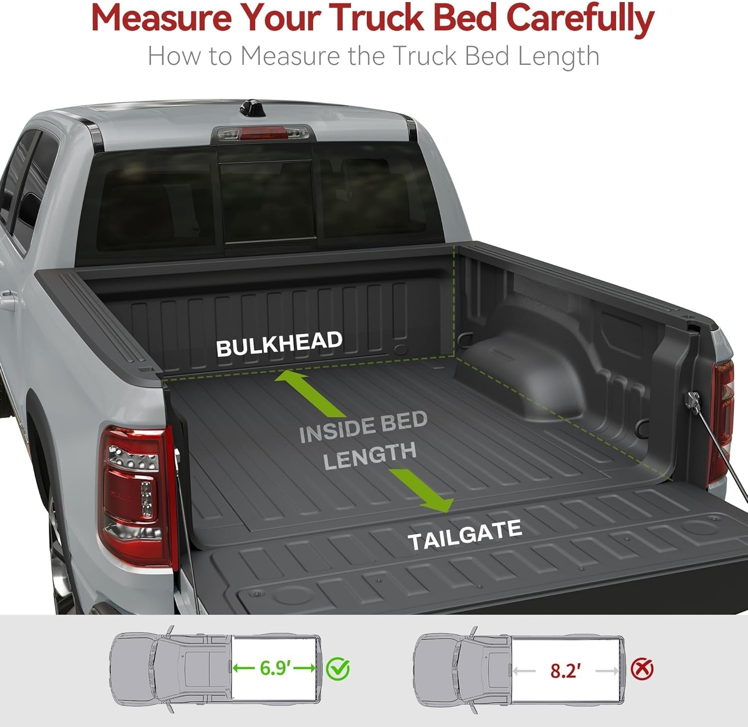 LEDKINGDOMUS Soft Tri-Fold Truck Bed Cover Fits for Chevy Silverado/GMC Sierra 1500 New Body Style 2019-2025 | 5'9" (70") Bed Without Multi-Flex Tailgate - Image 47