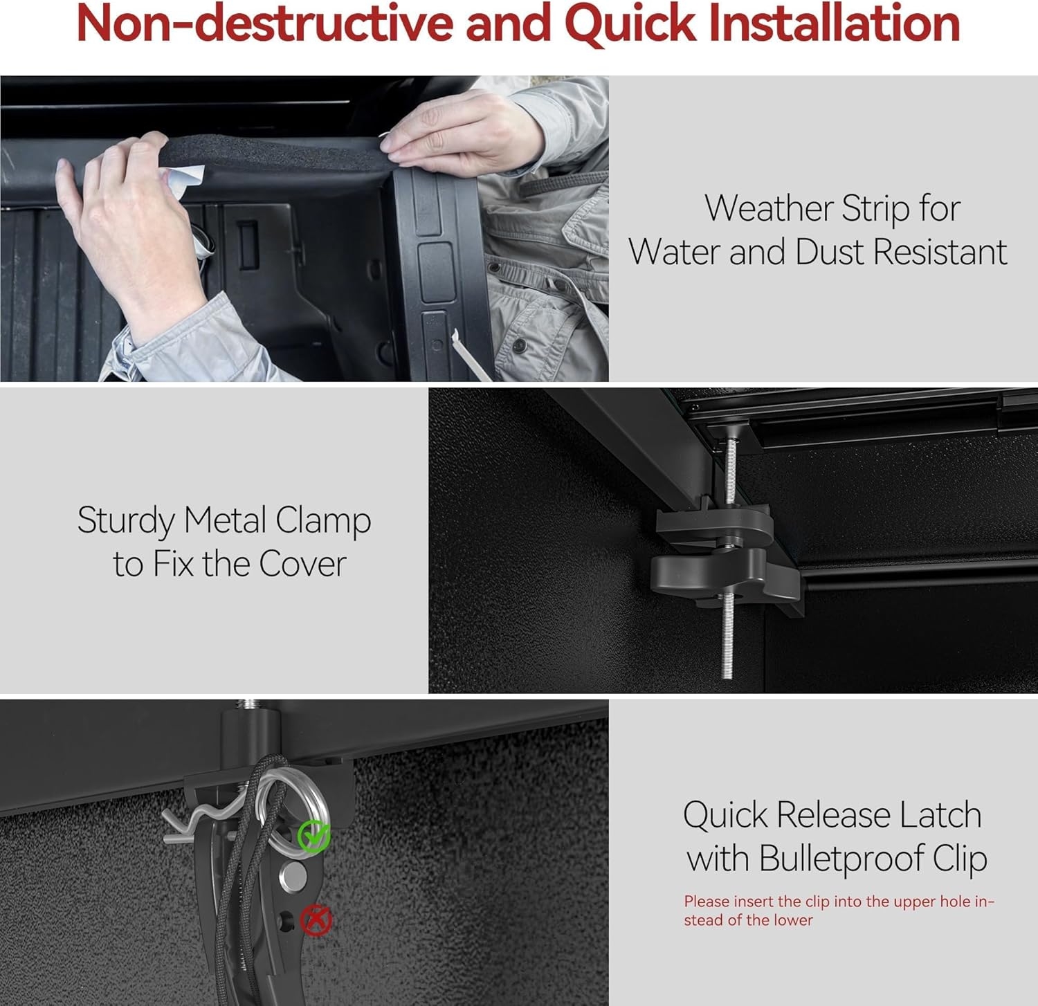 LEDKINGDOMUS Soft Tri-Fold Truck Bed Cover Fits for Chevy Silverado/GMC Sierra 1500 New Body Style 2019-2025 | 5'9" (70") Bed Without Multi-Flex Tailgate - Image 48