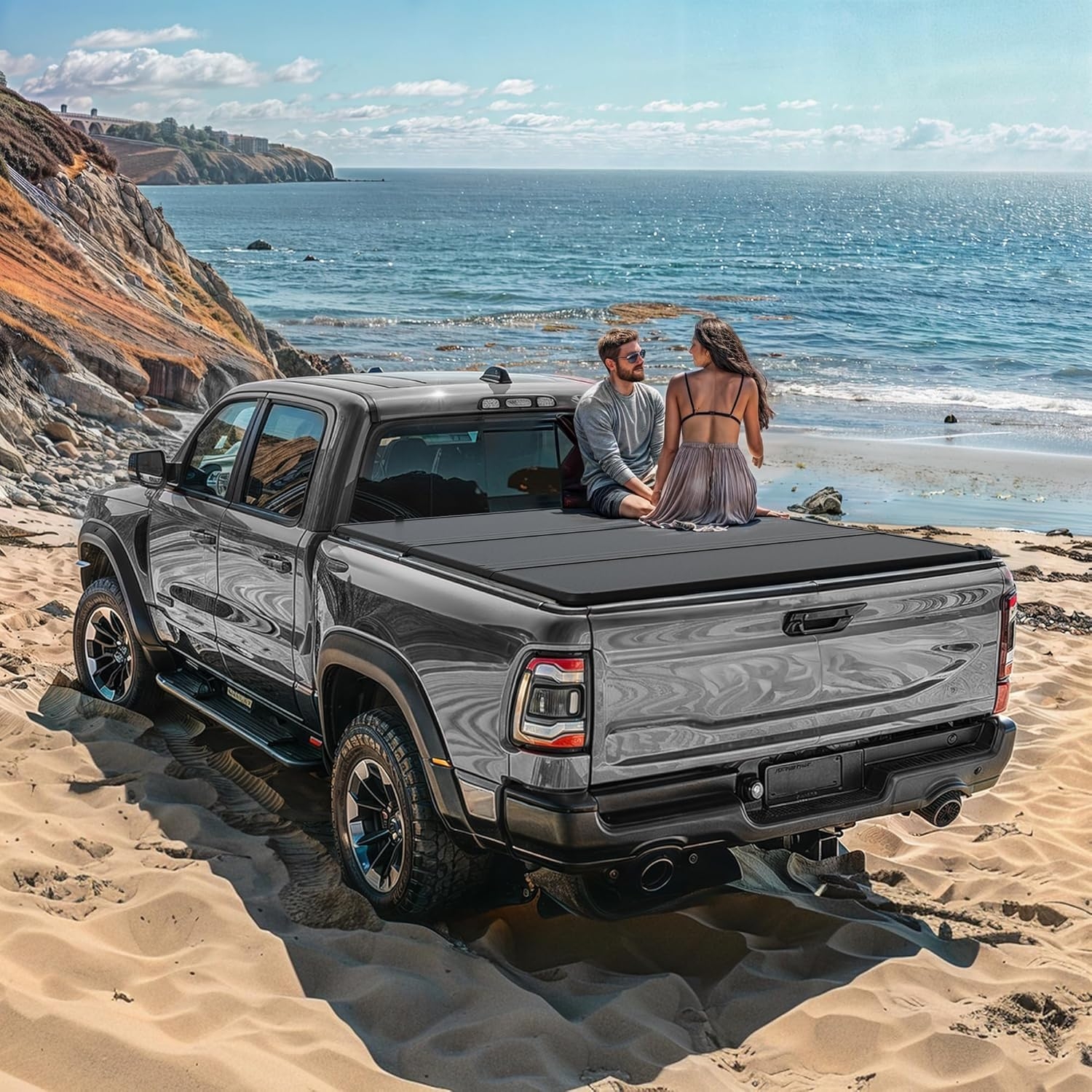 LEDKINGDOMUS Soft Tri-Fold Truck Bed Cover Fits for Chevy Silverado/GMC Sierra 1500 New Body Style 2019-2025 | 5'9" (70") Bed Without Multi-Flex Tailgate - Image 52