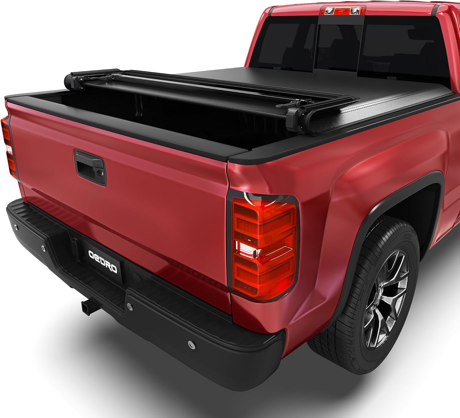 OEDRO FRP Hard Tri-fold Truck Bed Tonneau Cover Compatible with 2019-2025 Chevy Silverado 1500 / GMC Sierra 1500 New Body Style, 5.8 Feet Bed w/o Multi-Flex Tailgate - Image 19
