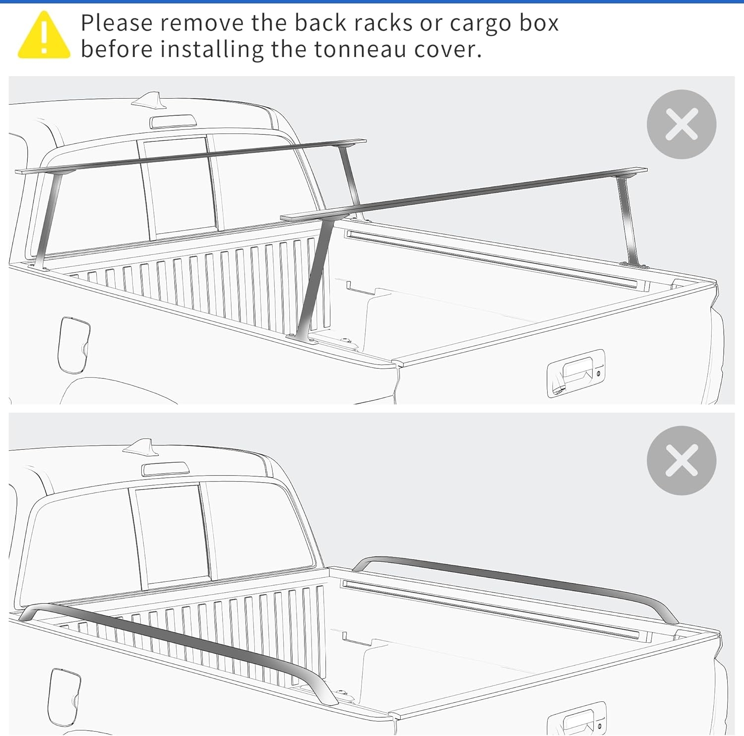 OEDRO FRP Hard Tri-fold Truck Bed Tonneau Cover Compatible with 2019-2025 Chevy Silverado 1500 / GMC Sierra 1500 New Body Style, 5.8 Feet Bed w/o Multi-Flex Tailgate - Image 26