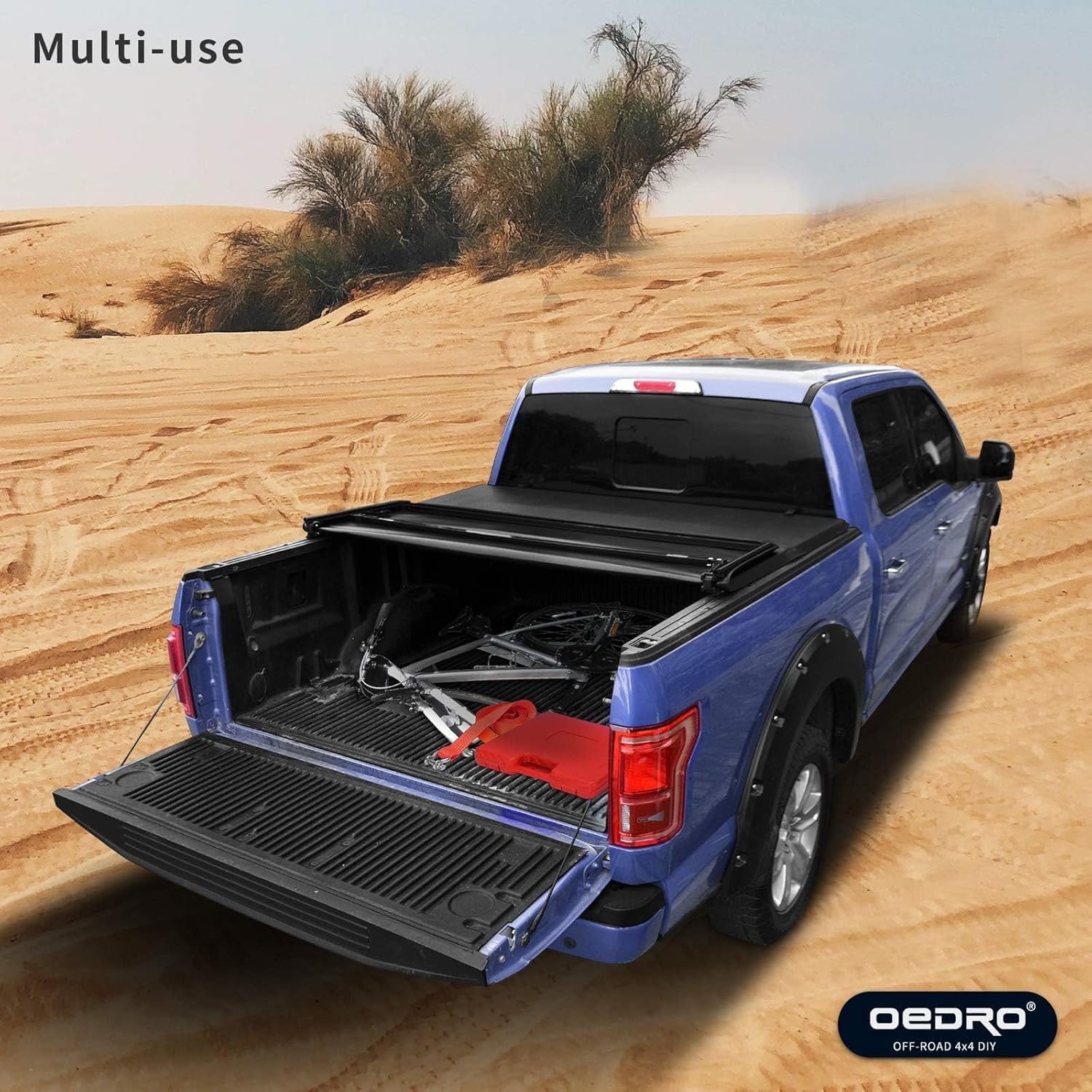 OEDRO FRP Hard Tri-fold Truck Bed Tonneau Cover Compatible with 2019-2025 Chevy Silverado 1500 / GMC Sierra 1500 New Body Style, 5.8 Feet Bed w/o Multi-Flex Tailgate - Image 42