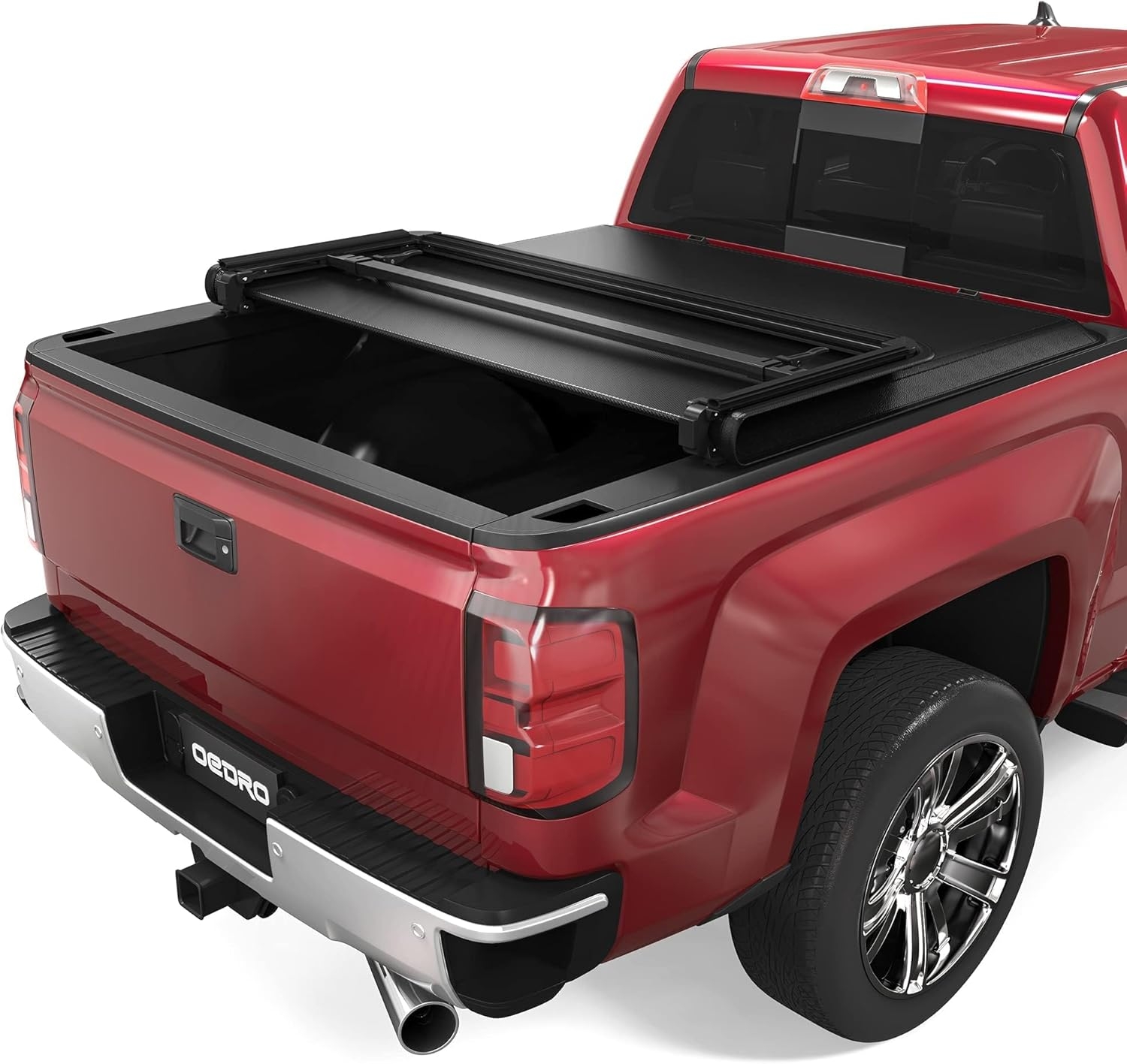OEDRO FRP Hard Tri-fold Truck Bed Tonneau Cover Compatible with 2019-2025 Chevy Silverado 1500 / GMC Sierra 1500 New Body Style, 5.8 Feet Bed w/o Multi-Flex Tailgate - Image 43