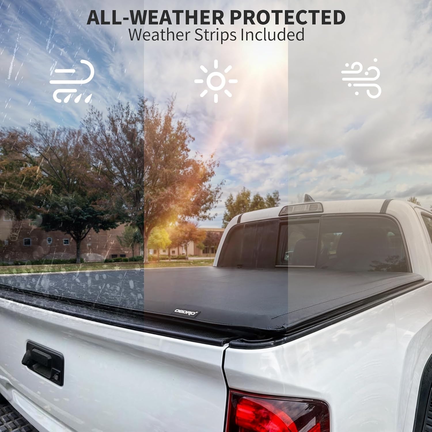 OEDRO FRP Hard Tri-fold Truck Bed Tonneau Cover Compatible with 2019-2025 Chevy Silverado 1500 / GMC Sierra 1500 New Body Style, 5.8 Feet Bed w/o Multi-Flex Tailgate - Image 69