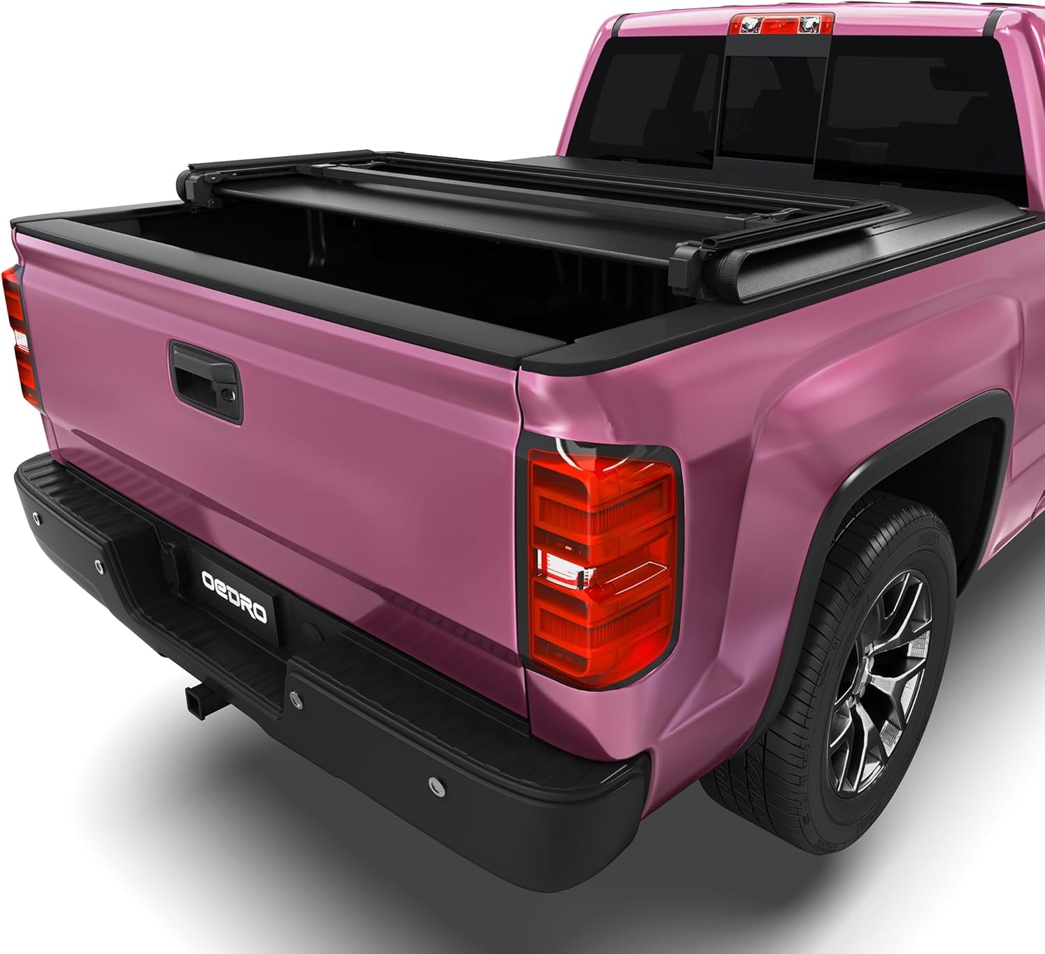 OEDRO FRP Hard Tri-fold Truck Bed Tonneau Cover Compatible with 2019-2025 Chevy Silverado 1500 / GMC Sierra 1500 New Body Style, 5.8 Feet Bed w/o Multi-Flex Tailgate - Image 80