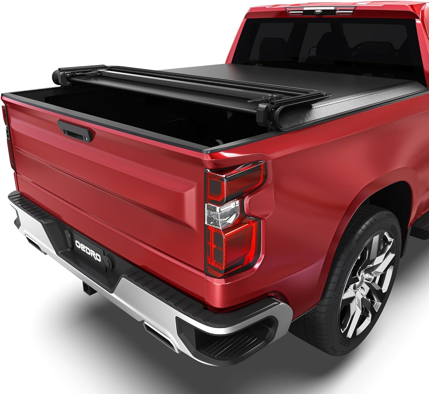 OEDRO FRP Hard Tri-fold Truck Bed Tonneau Cover Compatible with 2019-2025 Chevy Silverado 1500 / GMC Sierra 1500 New Body Style, 5.8 Feet Bed w/o Multi-Flex Tailgate - Image 94