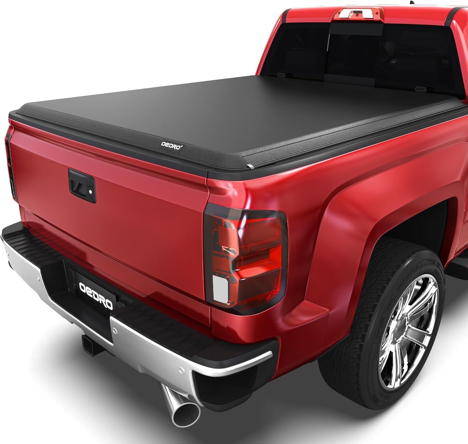 OEDRO FRP Hard Tri-fold Truck Bed Tonneau Cover Compatible with 2019-2025 Chevy Silverado 1500 / GMC Sierra 1500 New Body Style, 5.8 Feet Bed w/o Multi-Flex Tailgate - Image 99