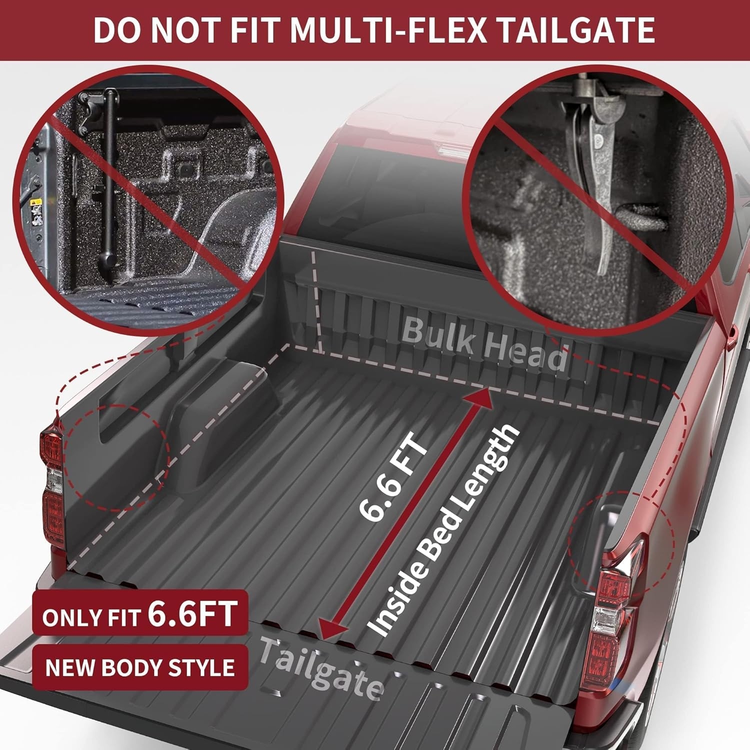 OEDRO FRP Hard Tri-fold Truck Bed Tonneau Cover Compatible with 2019-2025 Chevy Silverado 1500 / GMC Sierra 1500 New Body Style, 5.8 Feet Bed w/o Multi-Flex Tailgate - Image 107