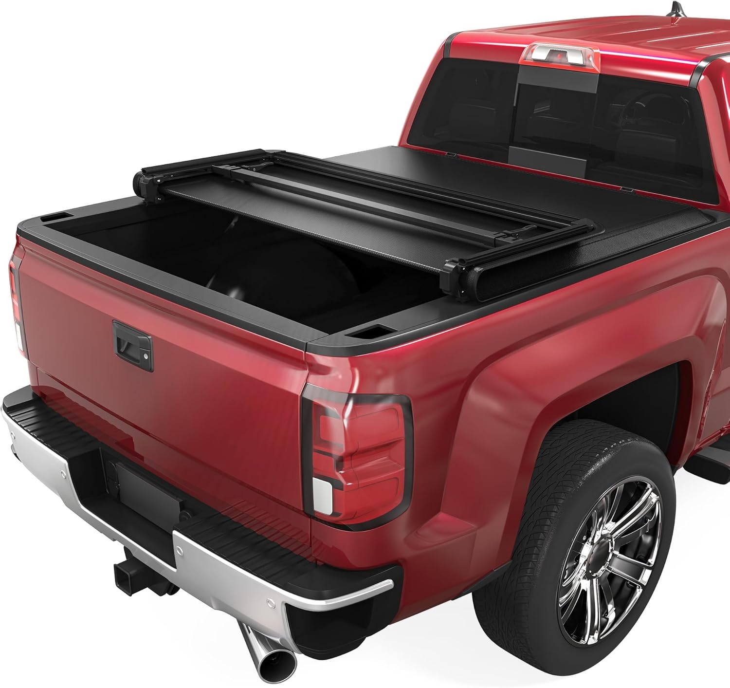 OEDRO FRP Hard Tri-fold Truck Bed Tonneau Cover Compatible with 2019-2025 Chevy Silverado 1500 / GMC Sierra 1500 New Body Style, 5.8 Feet Bed w/o Multi-Flex Tailgate - Image 127