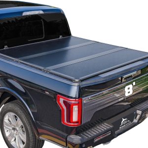 Hard Folding Truck Bed Tonneau Cover Compatible with Chevy Silverado – GMC Sierra 1500 2500 3500 HD(2010-2025) 8 ft Long Box, Tri Fold Style