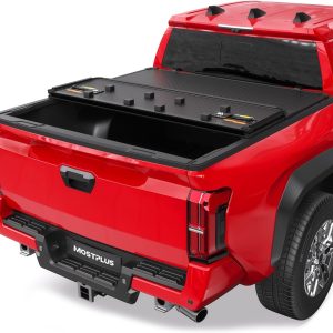 MOSTPLUS Tri Fold Hard Truck Bed Tonneau Cover Compatible with 2016-2023 Toyota Tacoma Fleetside 3-Fold Aluminum Bed Cover-6FT 73.7Inch