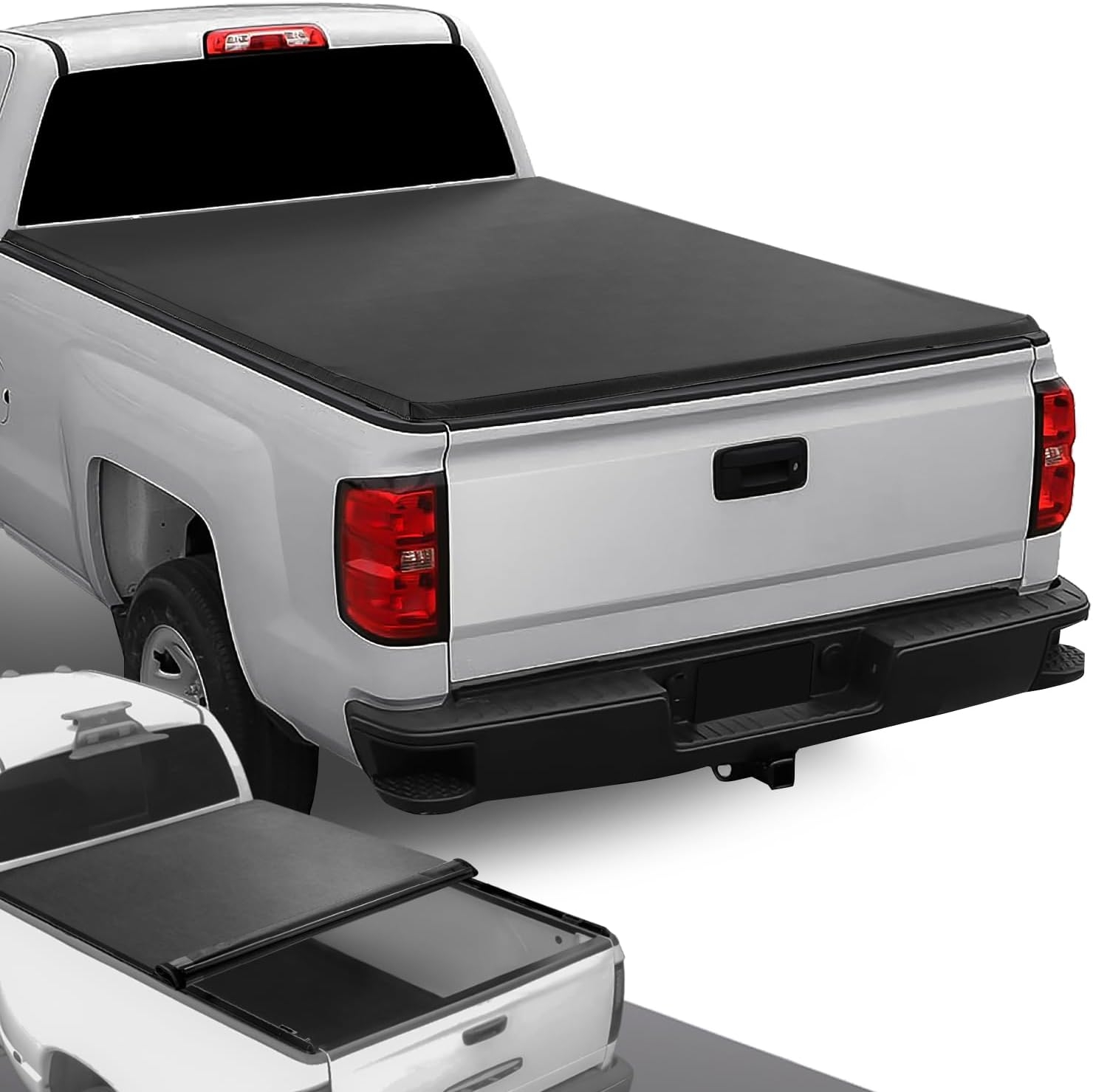 DNA MOTORING New Upgrade Truck Bed Top Hard Solid Tri-Fold Tonneau Cover Compatible with 14-18 Silverado Sierra 1500/15-19 Silverado Sierra 2500HD 3500HD 6.5' Bed, TTC-HARD-038 - Image 35