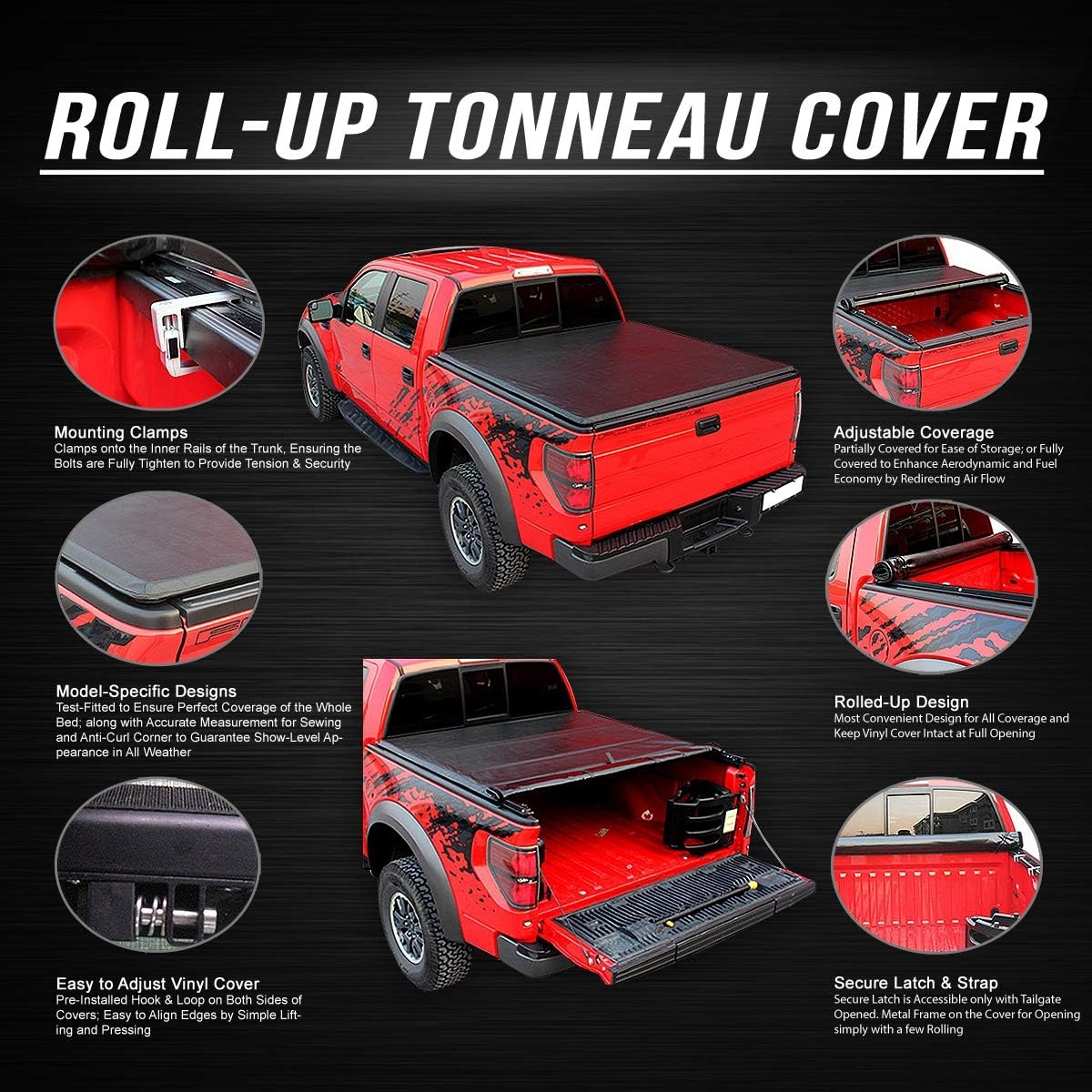 DNA MOTORING New Upgrade Truck Bed Top Hard Solid Tri-Fold Tonneau Cover Compatible with 14-18 Silverado Sierra 1500/15-19 Silverado Sierra 2500HD 3500HD 6.5' Bed, TTC-HARD-038 - Image 51