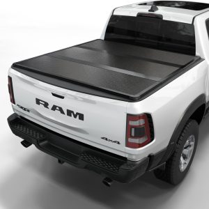 Hard Folding Truck Bed Tonneau Cover|HTF011|Fits 2009-2026 Dodge Ram 1500 5′ 7″ Bed Without Ram Box (67.4″)