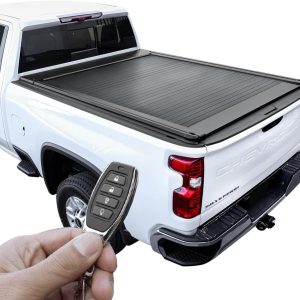 Syneticusa ER Power Retract Hard Tonneau Cover Fits 2007-2025 Silverado/Sierra 1500 6’6″ 79.4″ Truck Bed Waterproof Accessories Retractable