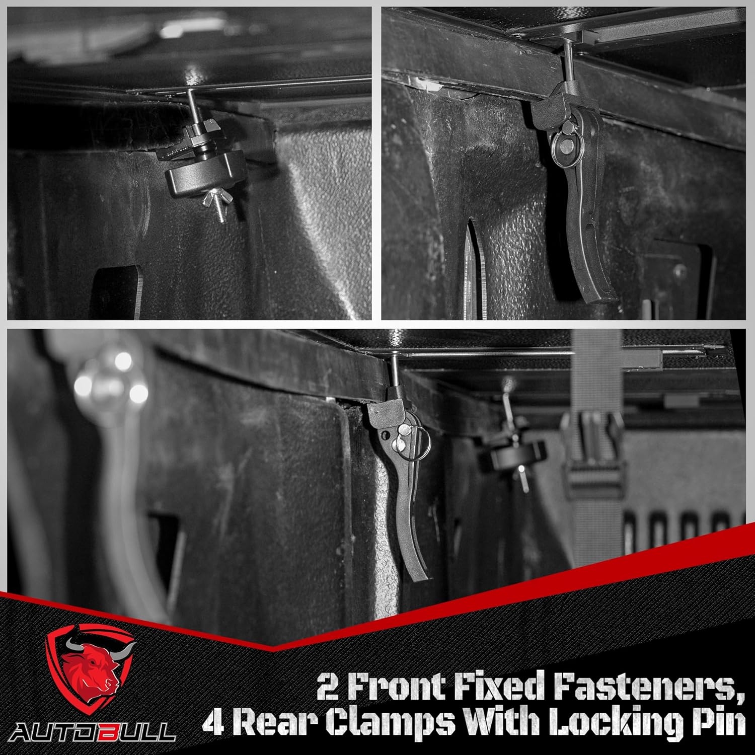 Hard Top Tri Fold tonneau Cover Compatible with 1994-2025 Dodge Ram 1500 2500 3500 8ft Bed (96.3"), Alloy Steel and Fiberglass Made - Image 5