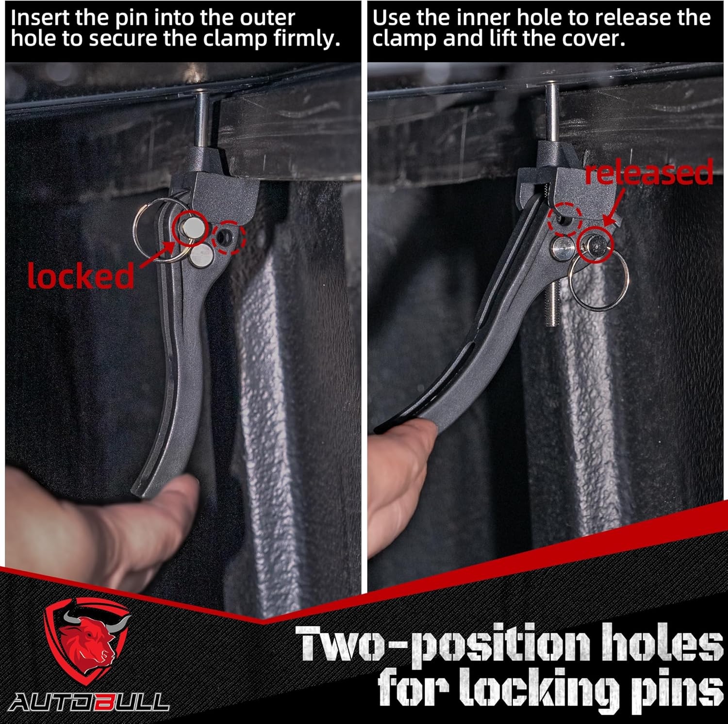 Hard Top Tri Fold tonneau Cover Compatible with 1994-2025 Dodge Ram 1500 2500 3500 8ft Bed (96.3"), Alloy Steel and Fiberglass Made - Image 6