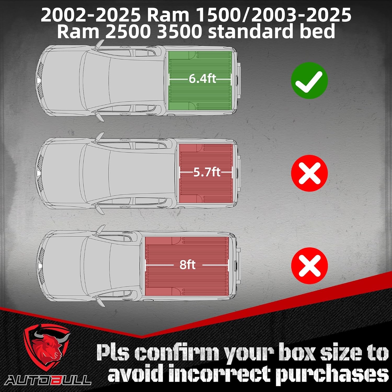 Hard Top Tri Fold tonneau Cover Compatible with 1994-2025 Dodge Ram 1500 2500 3500 8ft Bed (96.3"), Alloy Steel and Fiberglass Made - Image 14