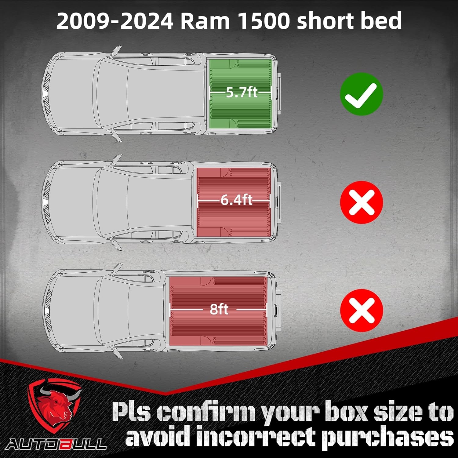 Hard Top Tri Fold tonneau Cover Compatible with 1994-2025 Dodge Ram 1500 2500 3500 8ft Bed (96.3"), Alloy Steel and Fiberglass Made - Image 25