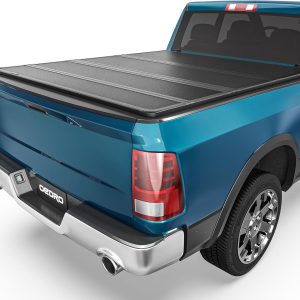 OEDRO Quad Fold Hard Truck Bed Tonneau Cover Fit for Dodge Ram 1500 Classic 2009-2024, Fit for Ram 1500 New Body 2019-2025 with 5.7ft Bed, Black