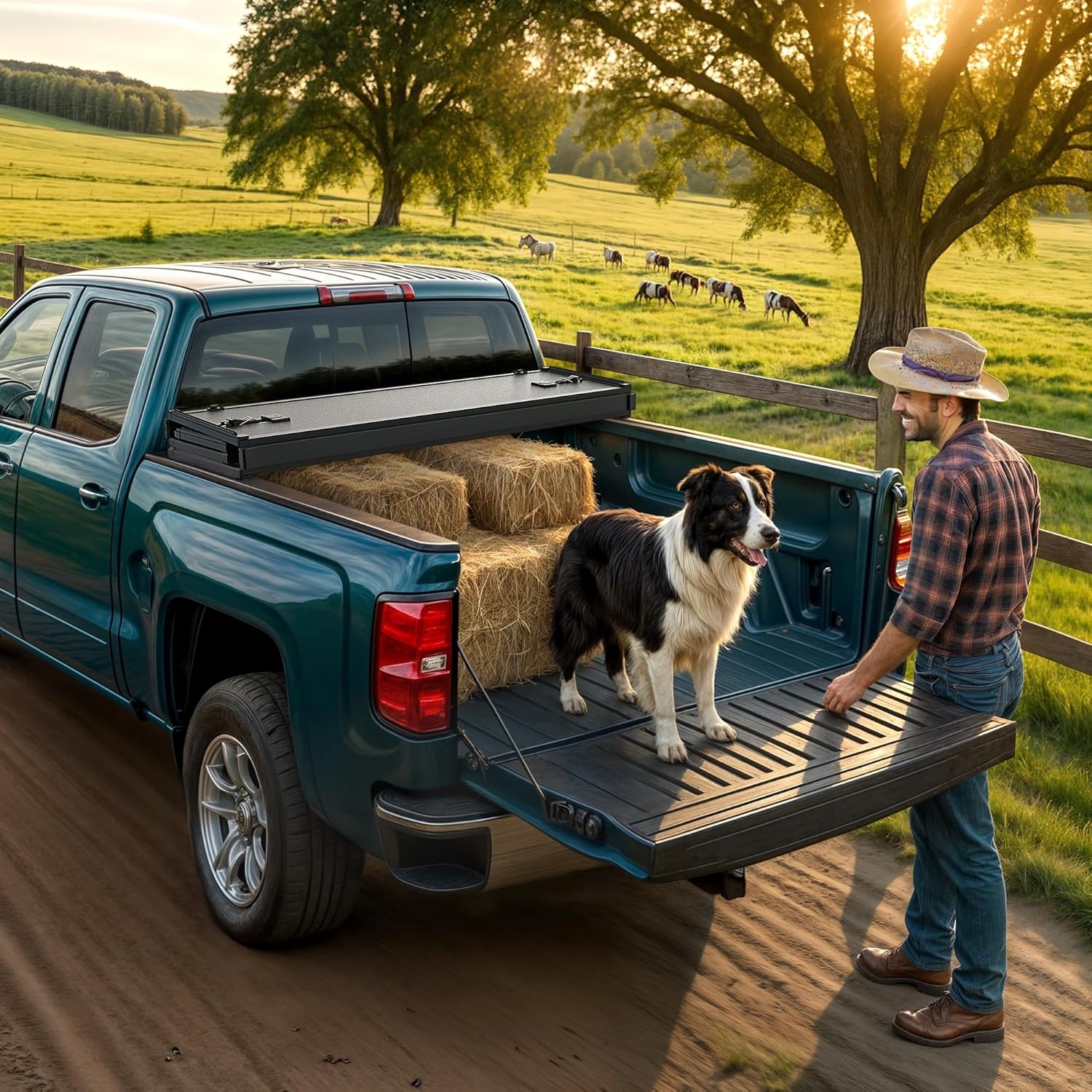 OEDRO Quad Fold Hard Truck Bed Tonneau Cover Fit for Dodge Ram 1500 Classic 2009-2024, Fit for Ram 1500 New Body 2019-2025 with 5.7ft Bed, Black - Image 8