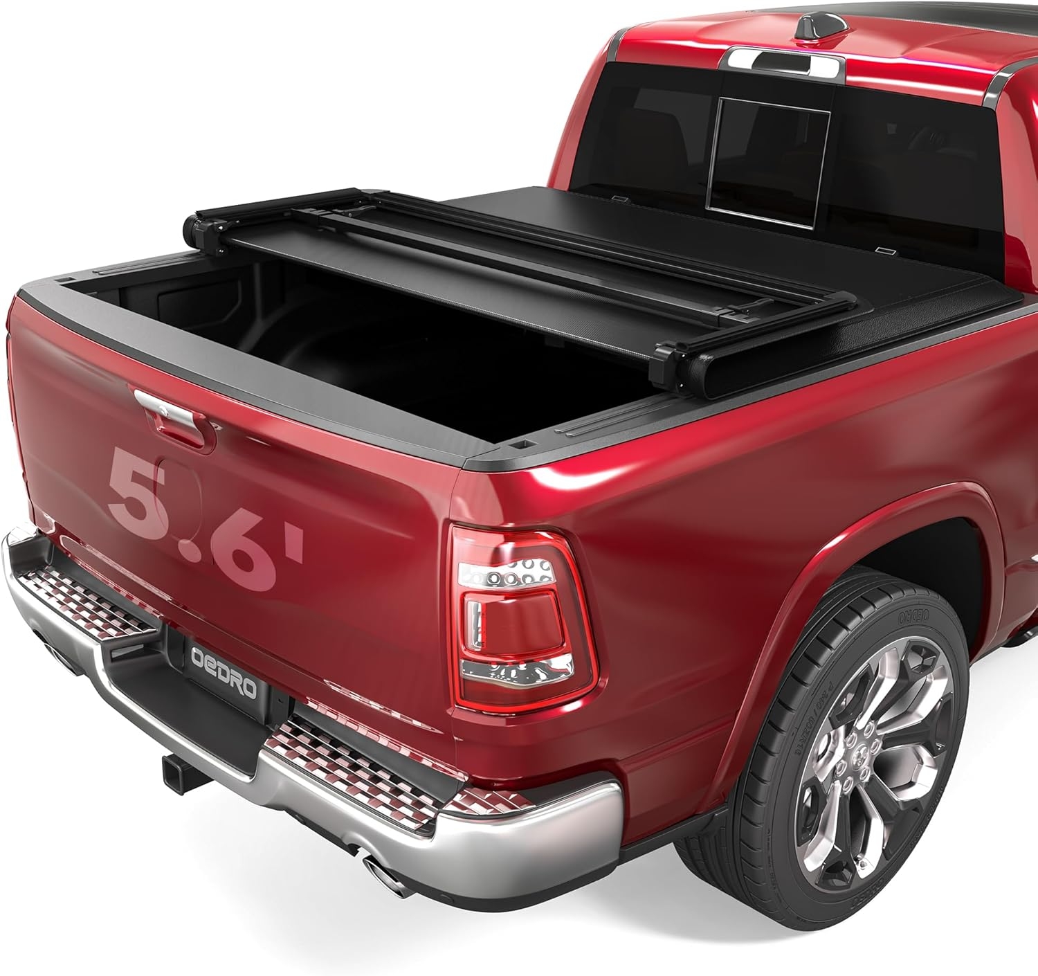OEDRO Quad Fold Hard Truck Bed Tonneau Cover Fit for Dodge Ram 1500 Classic 2009-2024, Fit for Ram 1500 New Body 2019-2025 with 5.7ft Bed, Black - Image 9