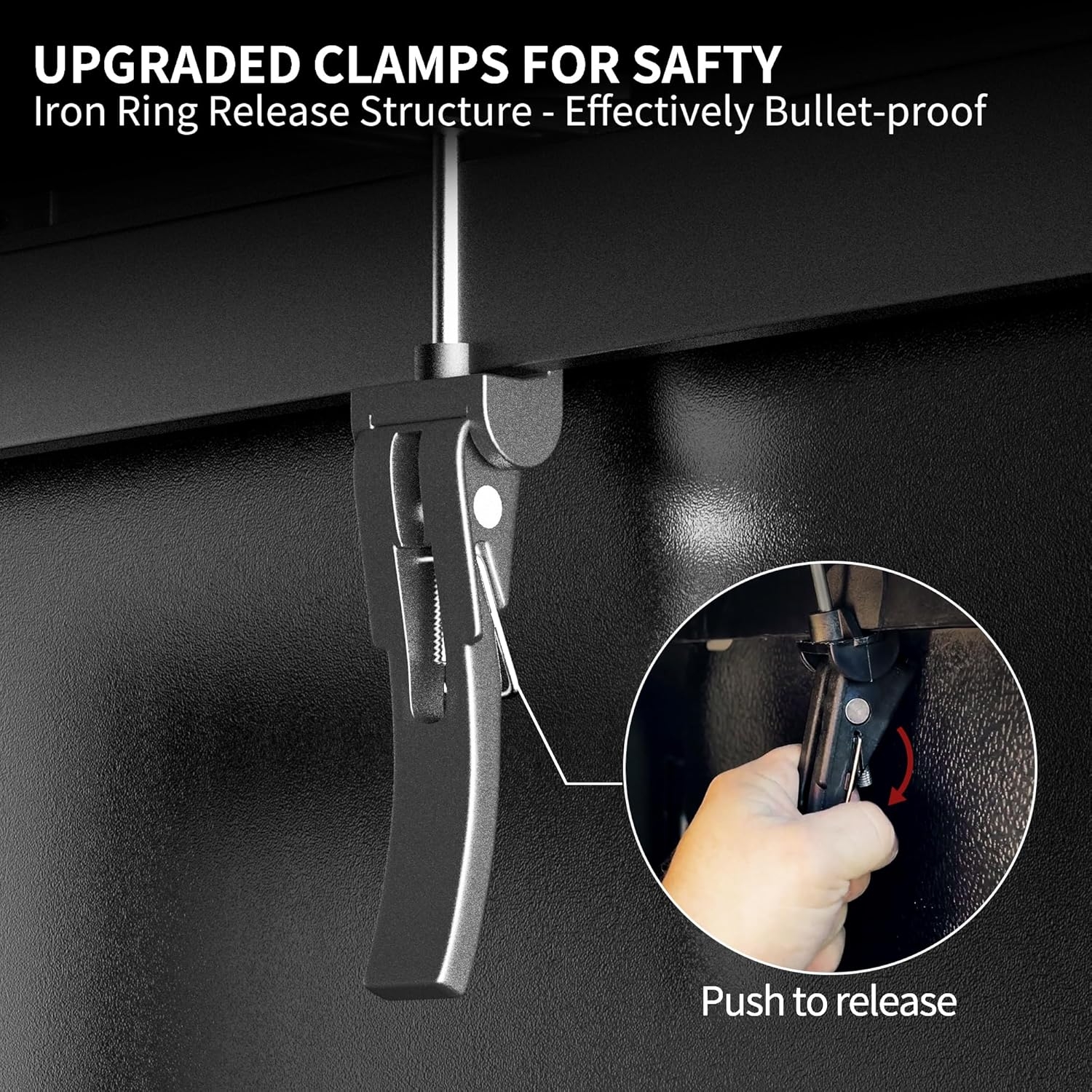 OEDRO Quad Fold Hard Truck Bed Tonneau Cover Fit for Dodge Ram 1500 Classic 2009-2024, Fit for Ram 1500 New Body 2019-2025 with 5.7ft Bed, Black - Image 12