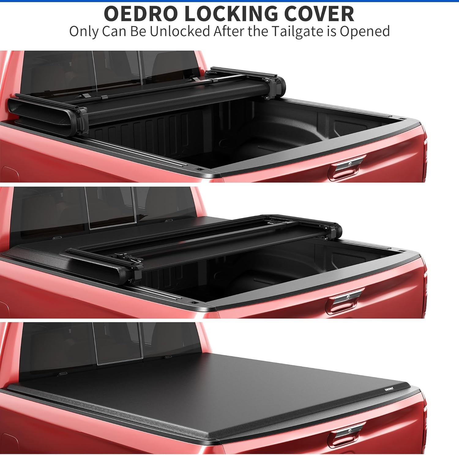 OEDRO Quad Fold Hard Truck Bed Tonneau Cover Fit for Dodge Ram 1500 Classic 2009-2024, Fit for Ram 1500 New Body 2019-2025 with 5.7ft Bed, Black - Image 13