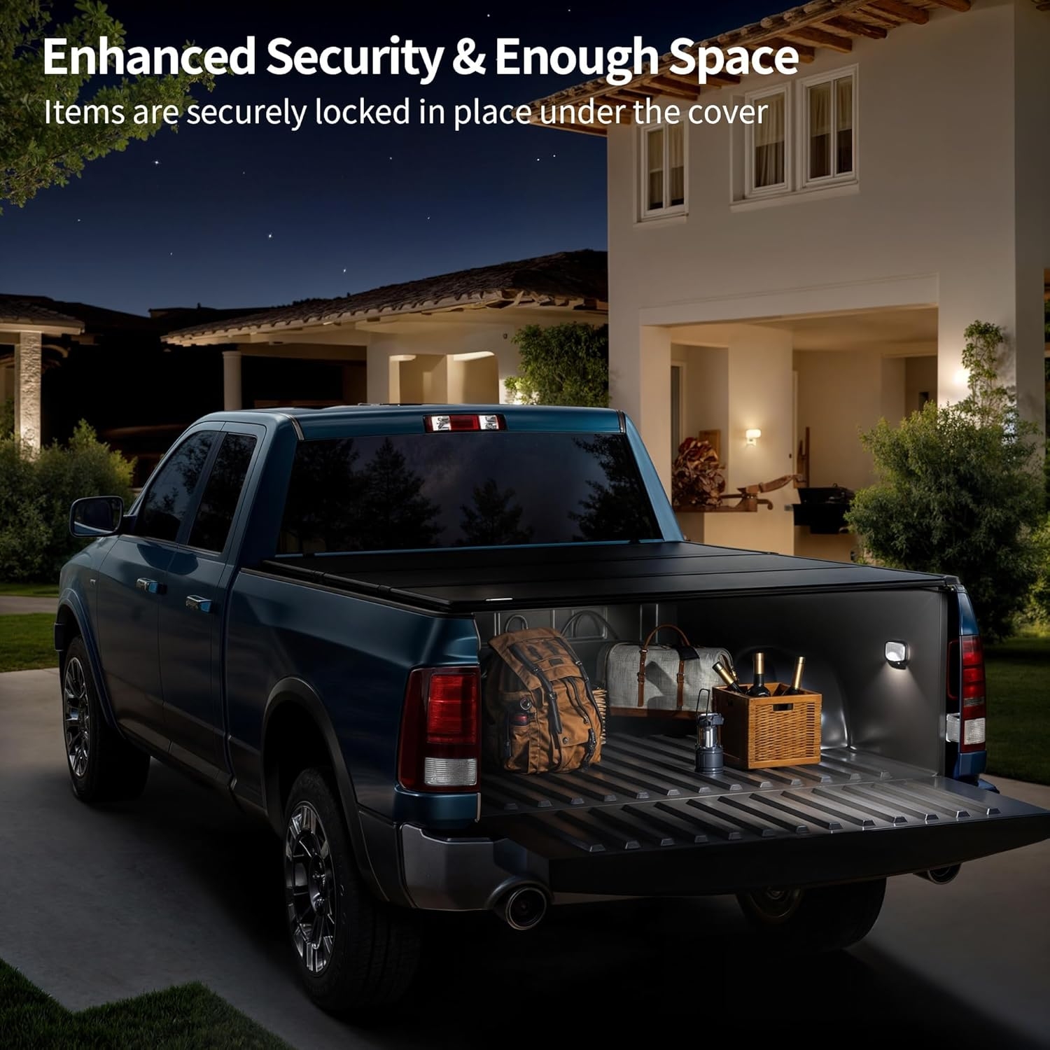 OEDRO Quad Fold Hard Truck Bed Tonneau Cover Fit for Dodge Ram 1500 Classic 2009-2024, Fit for Ram 1500 New Body 2019-2025 with 5.7ft Bed, Black - Image 41