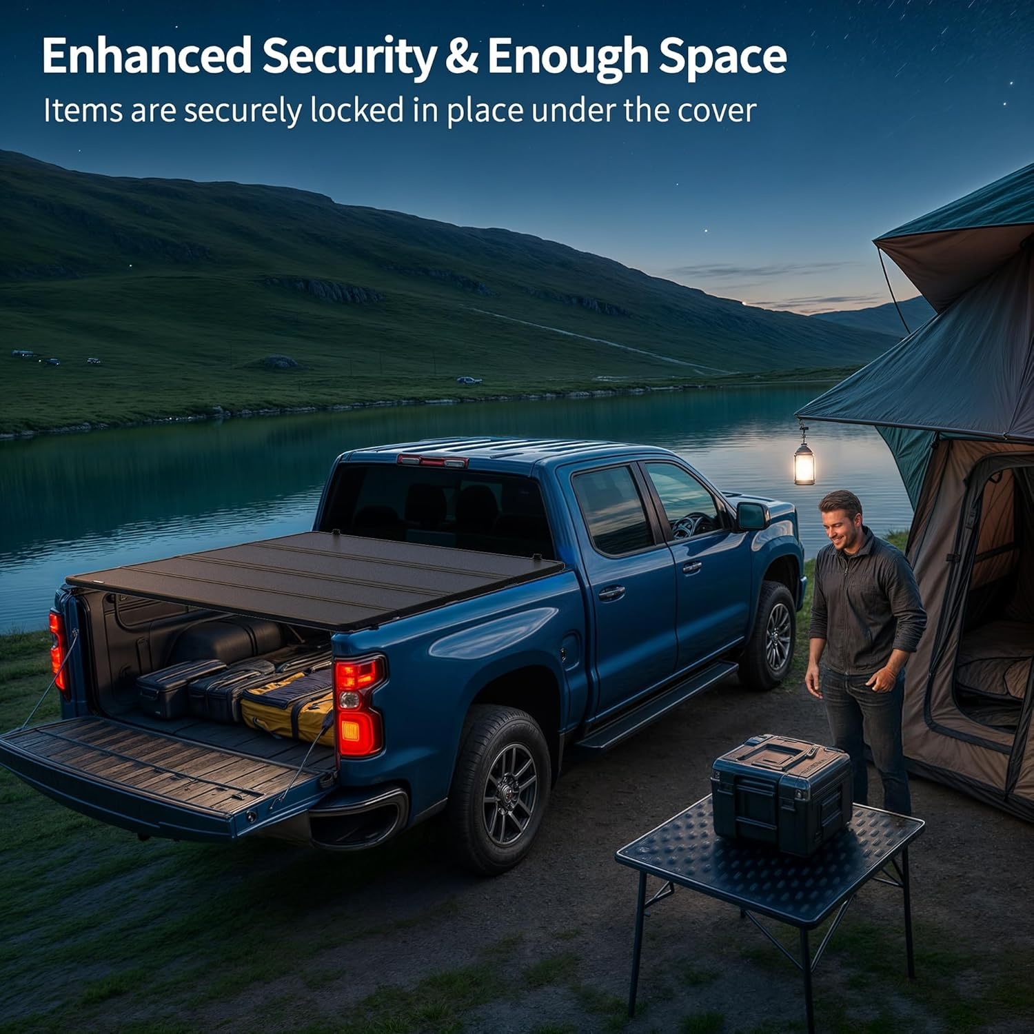 OEDRO Quad Fold Hard Truck Bed Tonneau Cover Fit for Dodge Ram 1500 Classic 2009-2024, Fit for Ram 1500 New Body 2019-2025 with 5.7ft Bed, Black - Image 74