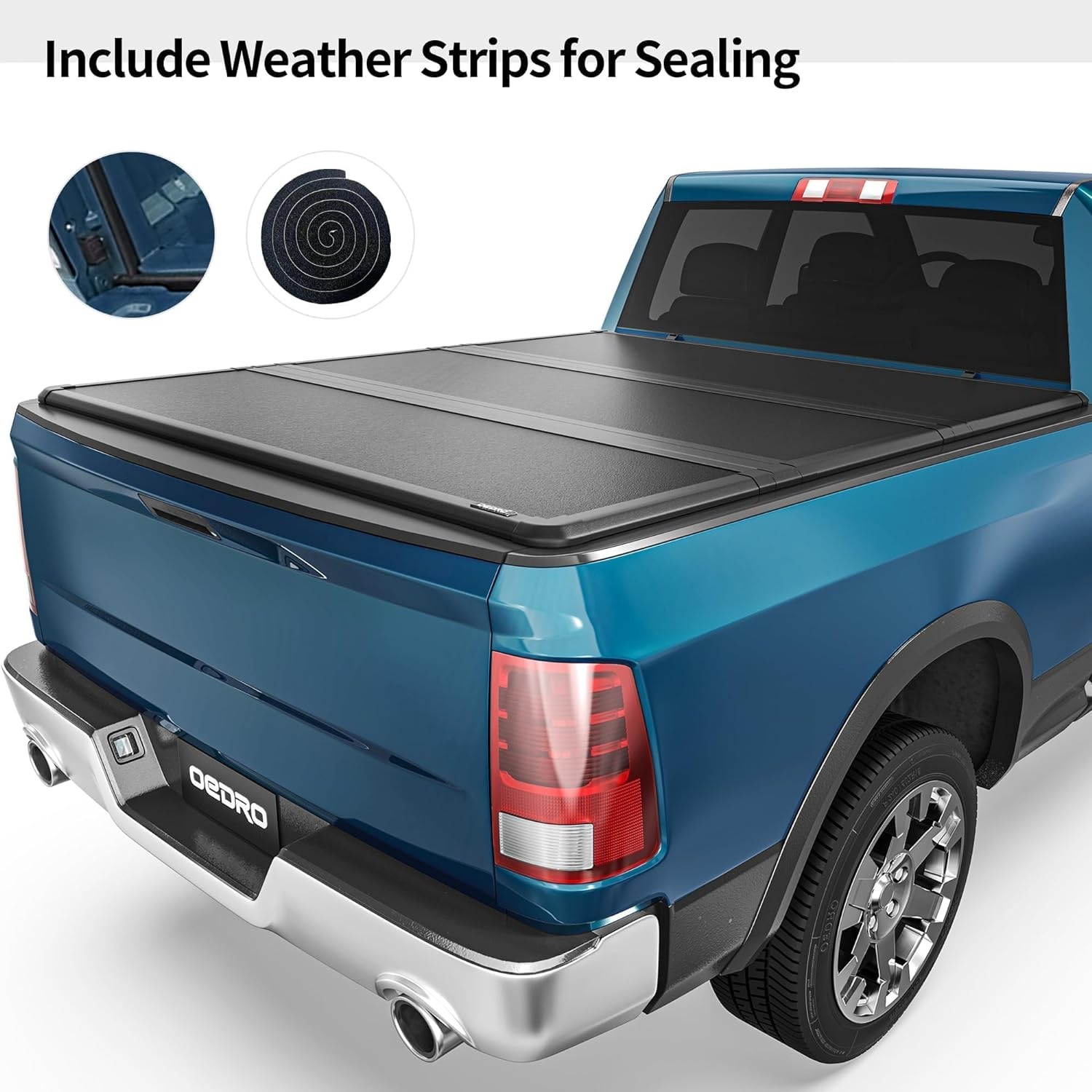 OEDRO Quad Fold Hard Truck Bed Tonneau Cover Fit for Dodge Ram 1500 Classic 2009-2024, Fit for Ram 1500 New Body 2019-2025 with 5.7ft Bed, Black - Image 104