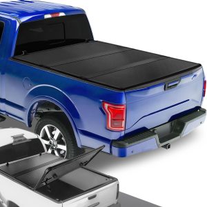 DNA MOTORING New Upgrade Truck Bed Top Hard Solid Tri-Fold Tonneau Cover Compatible with 04-14 Ford F-150 5.5Ft Bed, TTC-HARD-001