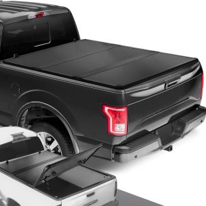 DNA MOTORING Truck Bed Top Hard Solid Tri-Fold Tonneau Cover Compatible with 2015-2024 Ford F150 5.5 ft Bed, New Upgrade, TTC-HARD-015