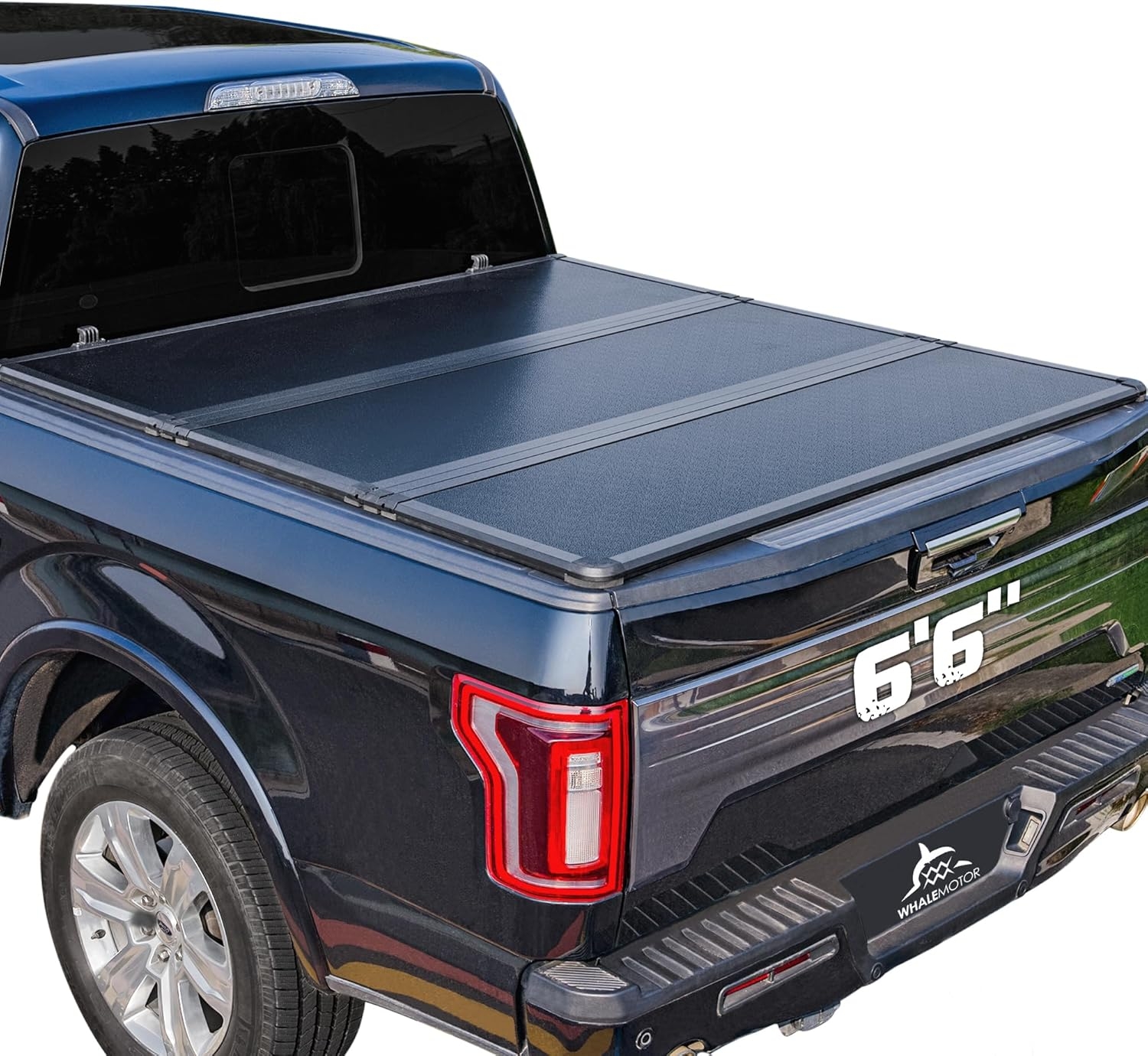 Hard Folding Truck Bed Tonneau Cover Compatible with Ford F150 F-150 2004-2014 6.5 ft Standard Box, Tri Fold Style