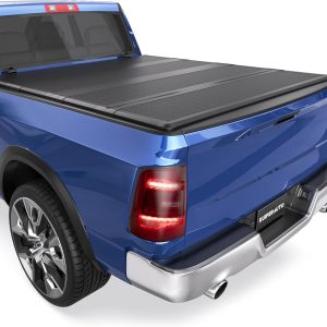 Fiberglass Quad Hard Truck Tonneau Cover Bed Cover Compatible with 2009-2025 Dodge Ram 1500 Classic & New Body -5.8 FT Bed w/o Ram Box 67.4 inch