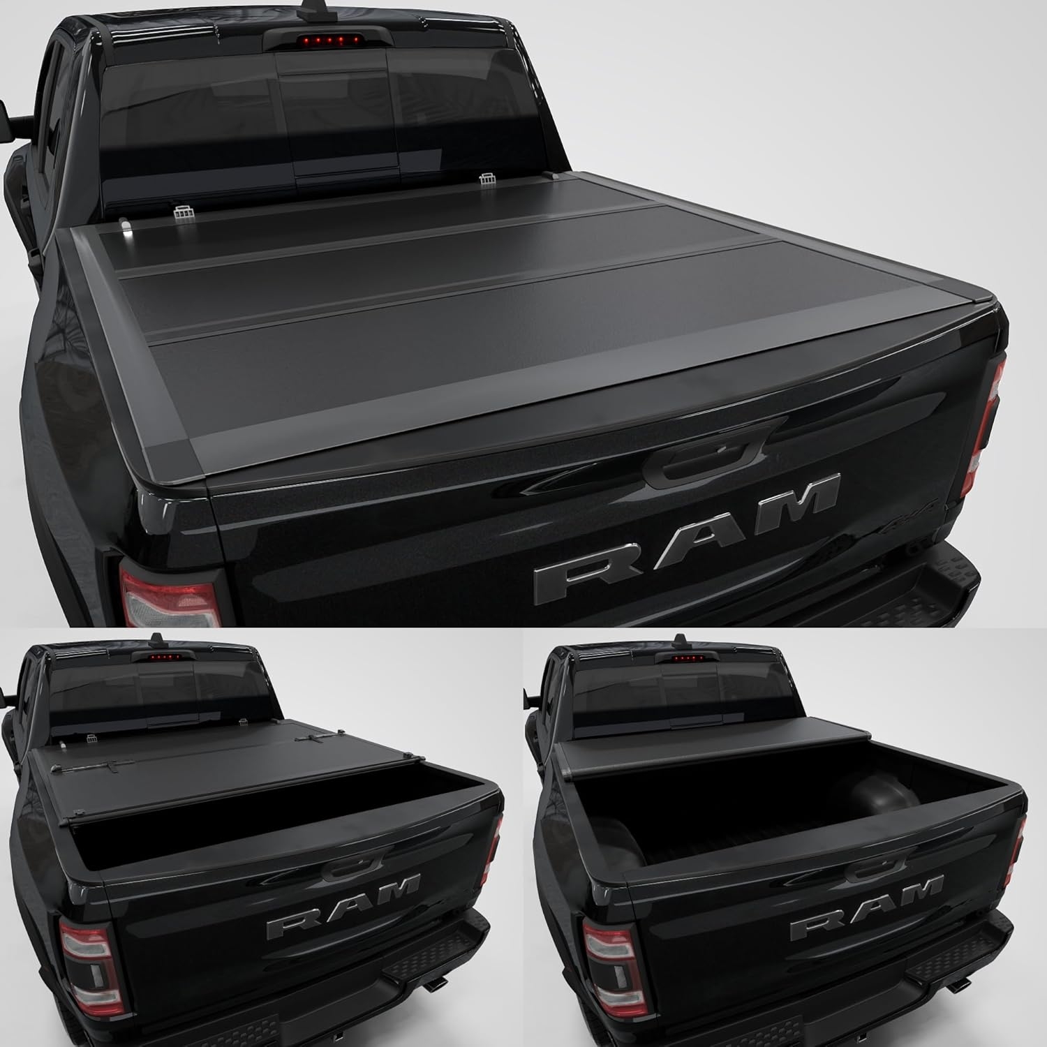 Hard Tri-Fold Truck Bed Tonneau Cover Compatible with 2009-2026 Dodge Ram 1500 - 2500 5.7ft Bed Without Ram Box (67.4") - Image 15