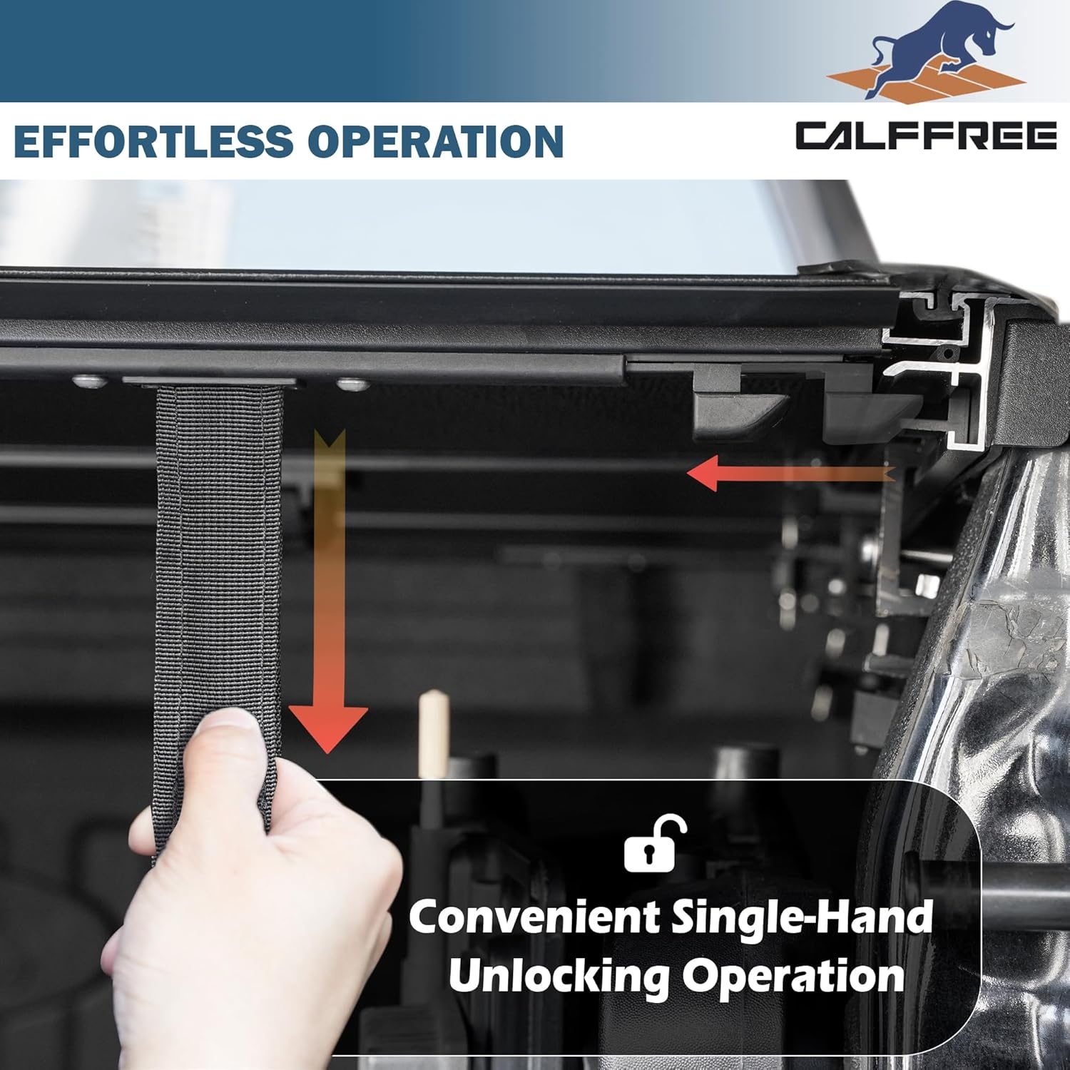 Hard Tri-Fold Truck Bed Tonneau Cover Compatible with 2009-2026 Dodge Ram 1500 - 2500 5.7ft Bed Without Ram Box (67.4") - Image 18